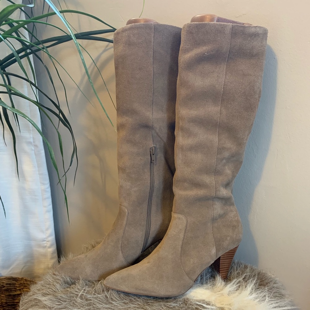 Taupe Slouchy Boots
